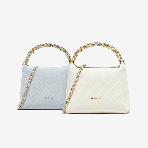 百思图2025夏季新款商场同款手提包时尚编织单肩斜挎包女TY012BX5