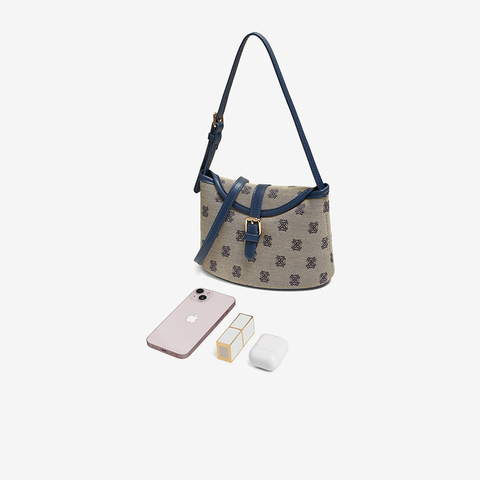 百思图2025秋季新款商场同款腋下包时尚复古斜挎包女TY038CX5