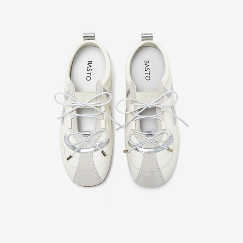 百思图2025秋季新款德训鞋时尚复古潮流运动女休闲鞋M6018CM5