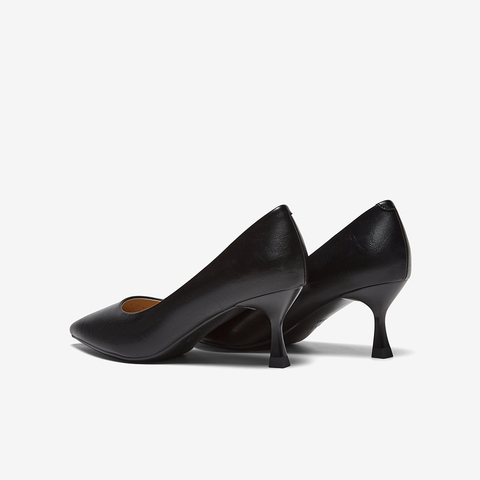 百思图2025秋季新款浅口单鞋时尚简约通勤细高跟尖头女鞋F5139CQ5