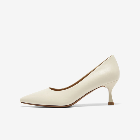 百思图2025秋季新款浅口单鞋时尚简约通勤细高跟尖头女鞋F5139CQ5