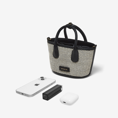 百思图2025夏新款商场同款时尚菜篮子水桶包单肩斜挎包女X3675BX5