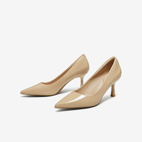 百思图2025秋季新款商场同款浅口单鞋潮流细高跟尖头女鞋CU711CQ5