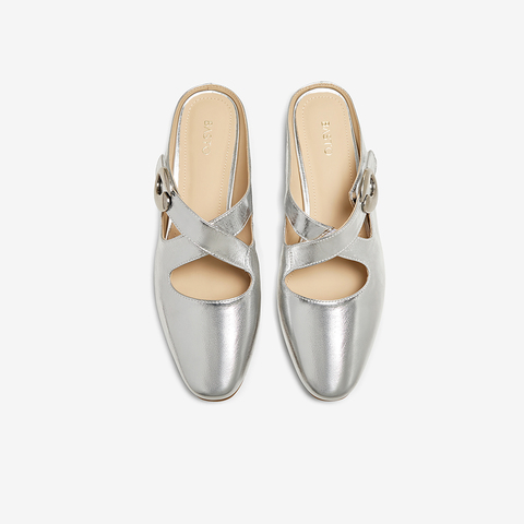 百思图2025夏季新款时尚简约休闲穆勒拖粗跟女拖鞋BN095BH5