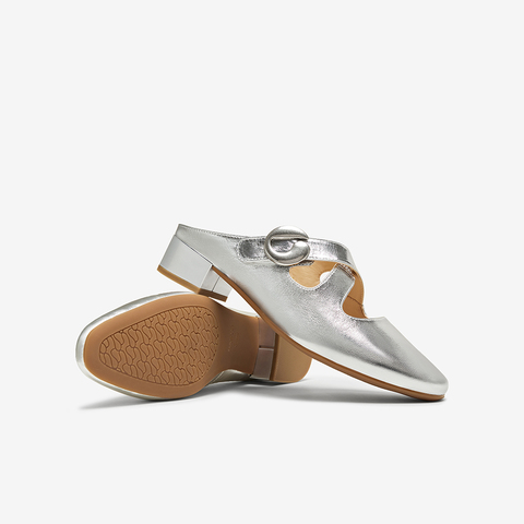 百思图2025夏季新款时尚简约休闲穆勒拖粗跟女拖鞋BN095BH5