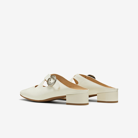 百思图2025夏季新款时尚简约休闲穆勒拖粗跟女拖鞋BN095BH5