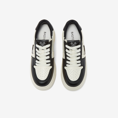 百思图2025秋季新款商场同款板鞋时尚运动厚底女休闲鞋USN05CM5