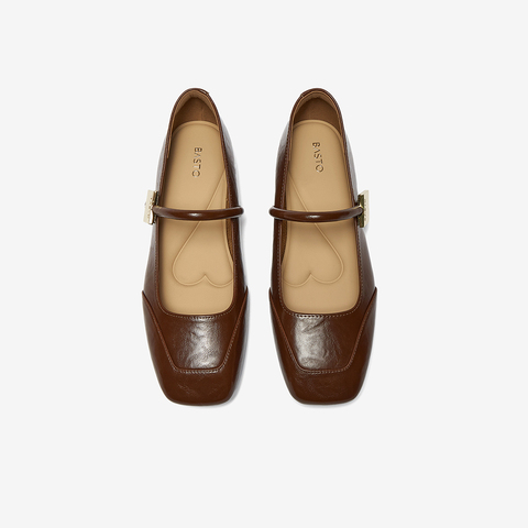 百思图2025秋季新款玛丽珍鞋简约时尚通勤浅口女单鞋鞋F3501CQ5