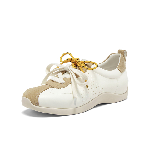 百思图2025秋季新款德训鞋时尚复古运动女休闲鞋UTH03CM5