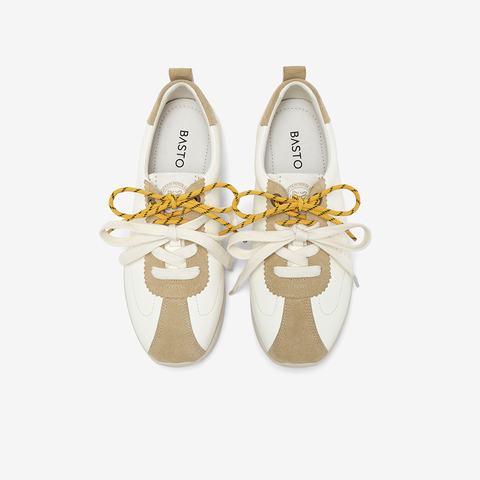 百思图2025秋季新款德训鞋时尚复古运动女休闲鞋UTH03CM5