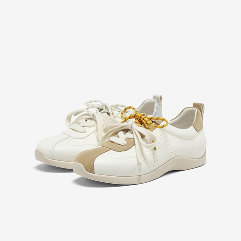 百思图2025秋季新款德训鞋时尚复古运动女休闲鞋UTH03CM5