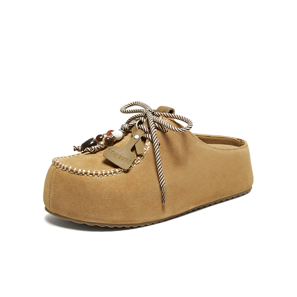 百思图2025秋季新款商场同款勃肯鞋时尚休闲女拖鞋E7323CH5