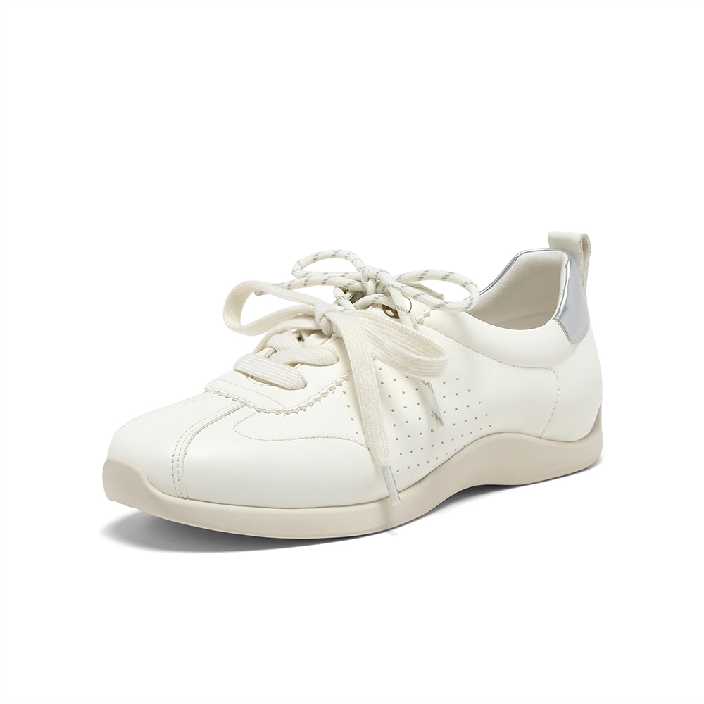 百思图2025秋季新款德训鞋时尚复古运动女休闲鞋UTH03CM5