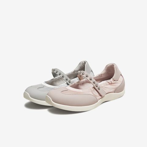 百思图2025秋季新款芭蕾舞鞋时尚潮流复古厚底女单鞋UTH04CA5