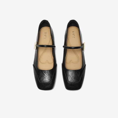 百思图2025秋季新款玛丽珍鞋简约时尚通勤浅口女单鞋鞋F3501CQ5