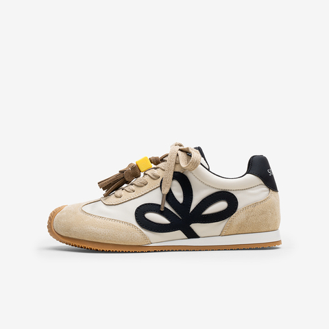 百思图2025秋季新款德训鞋时尚复古街头运动女休闲鞋A1856CM5