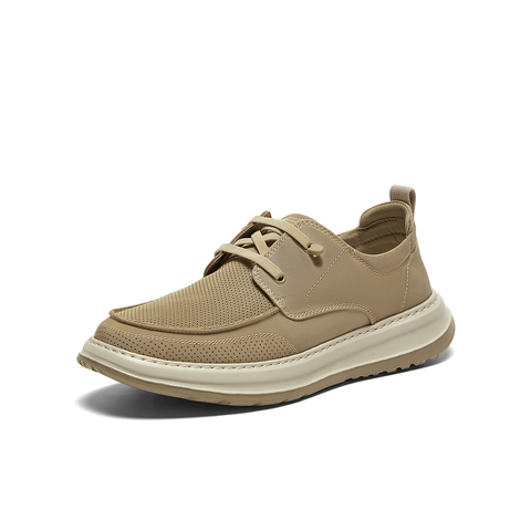 百思图2025夏季新款简约时尚户外休闲布鞋厚底男休闲鞋K8858BM5