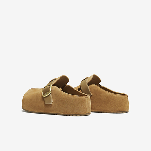 百思图2025秋季新款勃肯鞋时尚复古户外休闲女拖鞋E7332CH5