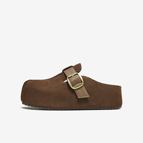 百思图2025秋季新款勃肯鞋时尚复古户外休闲女拖鞋E7332CH5