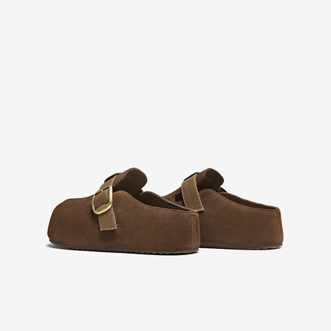 百思图2025秋季新款勃肯鞋时尚复古户外休闲女拖鞋E7332CH5