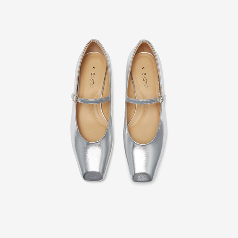 百思图2025秋季新款玛丽珍鞋简约时尚通勤方头粗跟女单鞋A9393CQ5