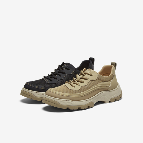 百思图2025夏季新款简约时尚街头户外运动厚底男休闲鞋K8856BM5