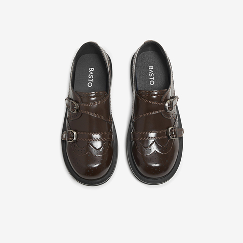 百思图2025秋季新款商场同款乐福鞋时尚简约学院女单鞋D3521CM5