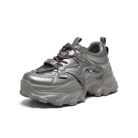 百思图2025秋季新款商场同款老爹鞋时尚厚底增高女休闲鞋G6111CM5