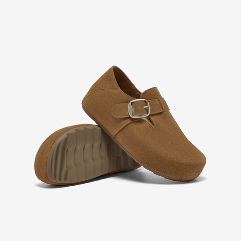 百思图2025秋季新款勃肯鞋简约时尚复古通勤休闲女单鞋D3532CM5