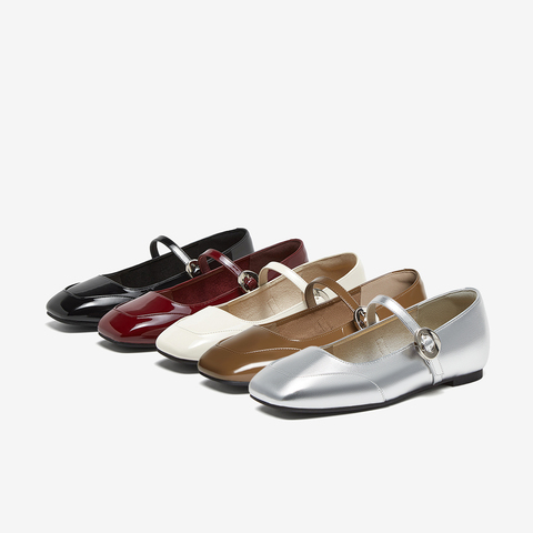 百思图2025春季新款商场同款简约通勤玛丽珍鞋方跟女单鞋M1303AQ5