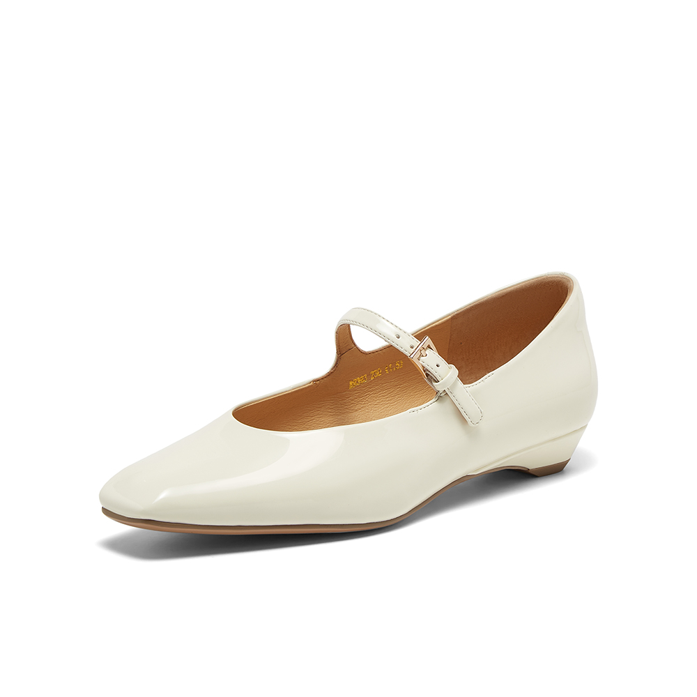 百思图2025秋季新款玛丽珍鞋简约时尚通勤方头粗跟女单鞋A9393CQ5