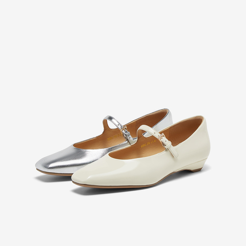 百思图2025秋季新款玛丽珍鞋简约时尚通勤方头粗跟女单鞋A9393CQ5