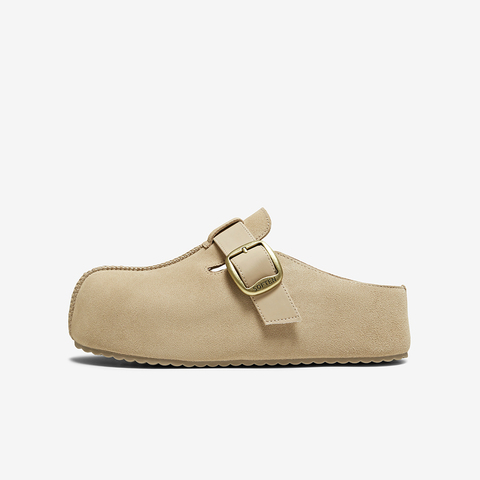 百思图2025秋季新款勃肯鞋时尚复古户外休闲女拖鞋E7332CH5