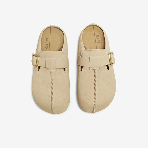 百思图2025秋季新款勃肯鞋时尚复古户外休闲女拖鞋E7332CH5