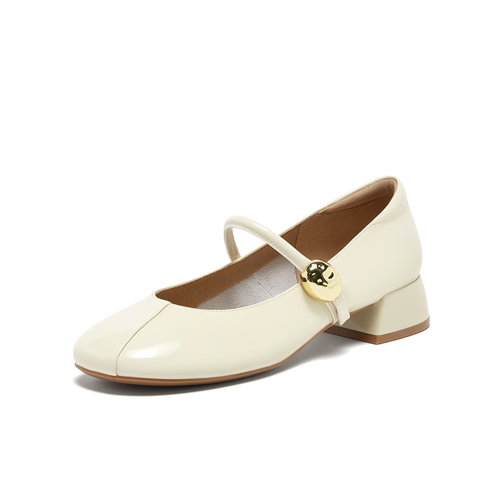 百思图2025秋季新款玛丽珍鞋时尚简约学院风女单鞋RD21RCQ5