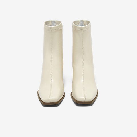 百思图2025冬季新款商场同款时装靴时尚方头粗跟女中靴B2812DZ5