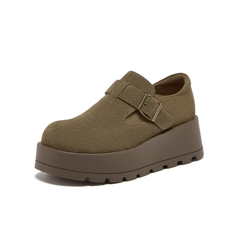 百思图2025冬季新款商场同款勃肯鞋时尚休闲女单鞋F3109DM5