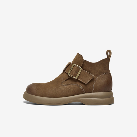 百思图2025冬季新款商场同款休闲靴时尚简约户外女短靴S2263DD5