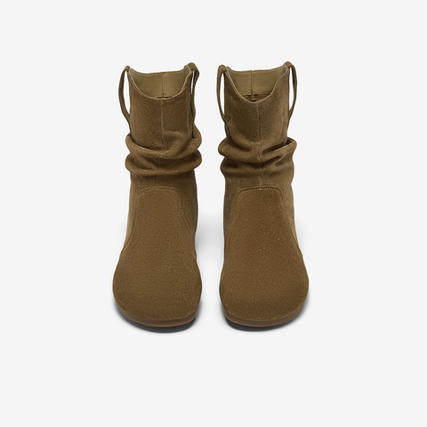 百思图2025冬季新款商场同款西部靴时尚简约女中靴D3390DZ5