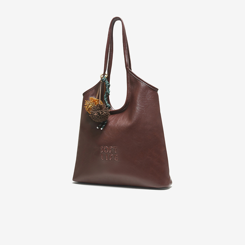 百思图2025冬季新款托特包时髦通勤大容量单肩包女TY057DX5