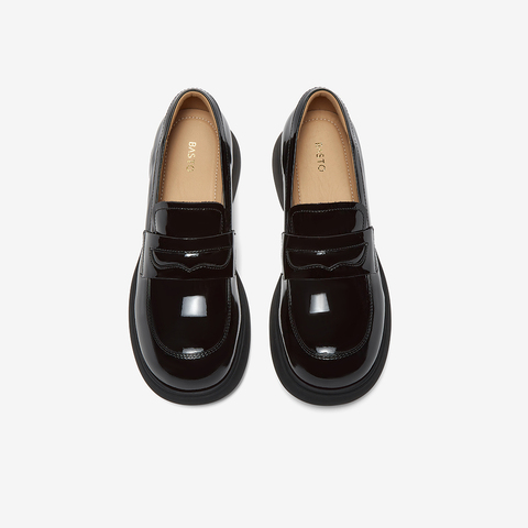 百思图2025秋季新款商场同款乐福鞋复古学院风女单鞋UTS01CA5