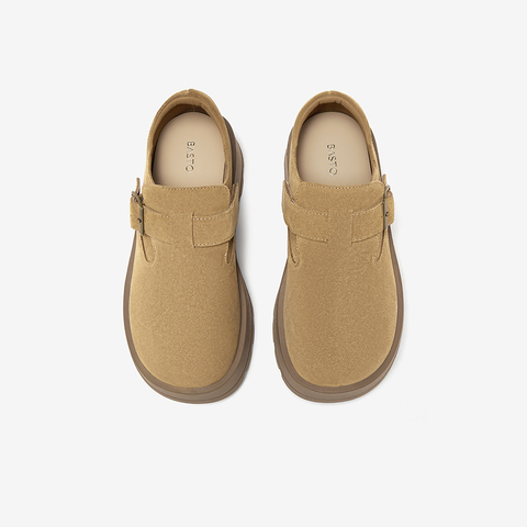 百思图2025冬季新款商场同款勃肯鞋时尚休闲女单鞋F3109DM5