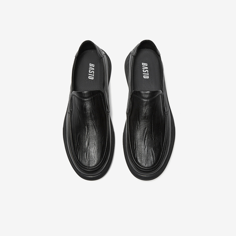 百思图2025秋季新款商场同款乐福鞋时尚商务男休闲皮鞋ESW22CM5