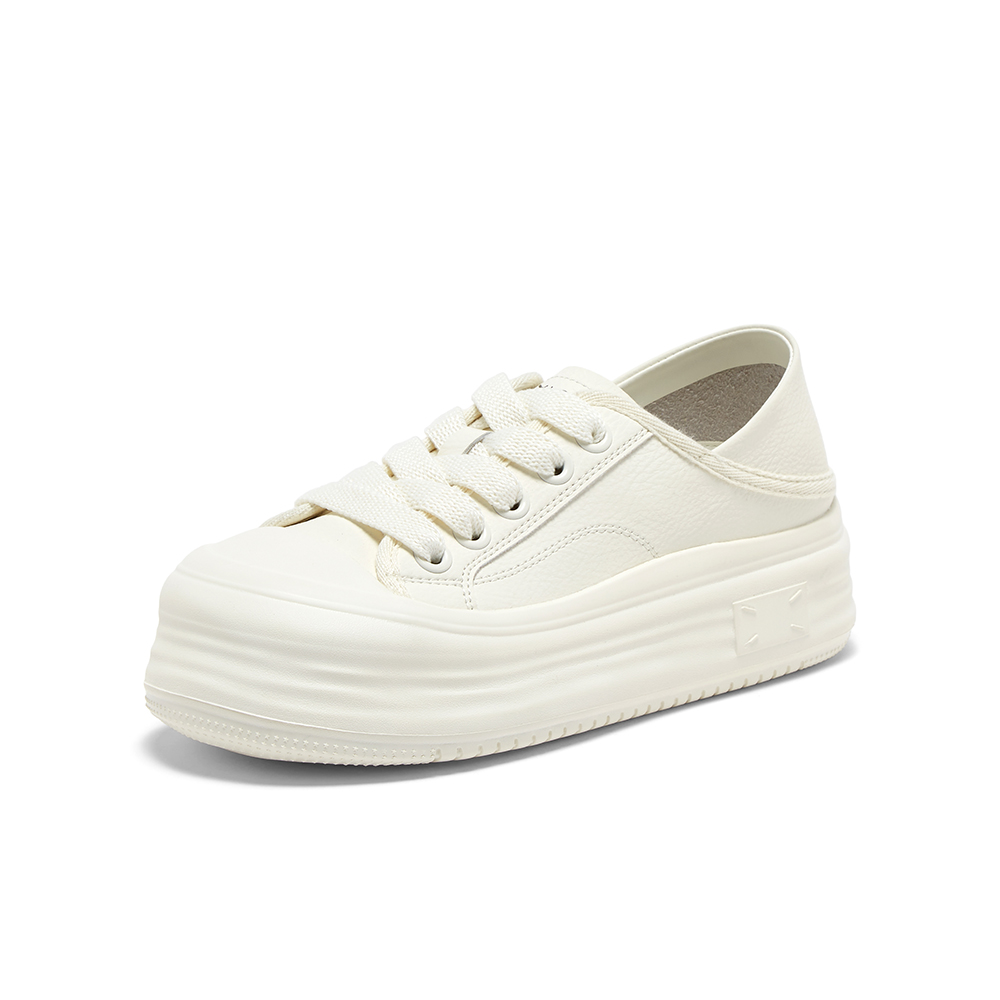 百思图2025秋季新款小白鞋时尚潮流街头运动女休闲鞋D3296CM5