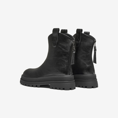 百思图2025冬季新款商场同款时装靴时尚简约女中靴BV011DZ5