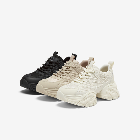 百思图2025秋季新款老爹鞋时尚潮流街头厚底增高女休闲鞋G8890CM5