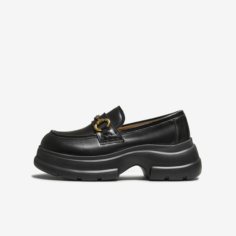 百思图2025秋季新款商场同款乐福鞋时尚潮流女单鞋VZF14CA5