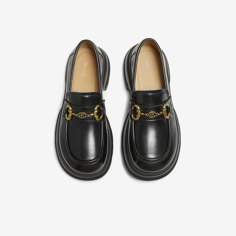 百思图2025秋季新款商场同款乐福鞋时尚潮流女单鞋VZF14CA5