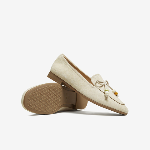 百思图2025秋季新款乐福鞋时尚简约通勤粗跟女单鞋TRW39CA5