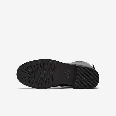 百思图2025冬季新款骑士靴时尚潮流街头粗跟女长靴AX211DG5